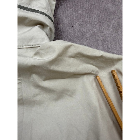 Y2K Nike Storm Fit Jacket Beige Full Zip Hooded Lightweight Athletic Men Large - Picture 13 of 16